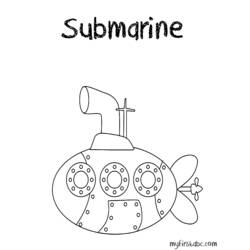 Coloring page: Submarine (Transportation) #137702 - Free Printable Coloring Pages