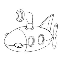 Coloring page: Submarine (Transportation) #137704 - Free Printable Coloring Pages