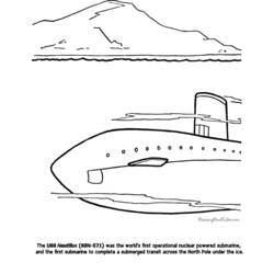 Coloring page: Submarine (Transportation) #137706 - Free Printable Coloring Pages