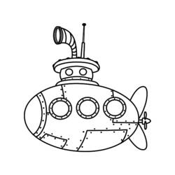 Coloring page: Submarine (Transportation) #137714 - Free Printable Coloring Pages