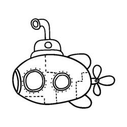 Coloring page: Submarine (Transportation) #137717 - Free Printable Coloring Pages