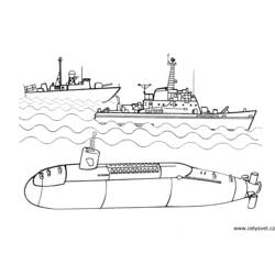 Coloring page: Submarine (Transportation) #137761 - Free Printable Coloring Pages