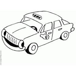 Coloring page: Taxi (Transportation) #137196 - Free Printable Coloring Pages