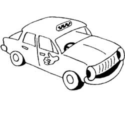 Coloring page: Taxi (Transportation) #137200 - Free Printable Coloring Pages