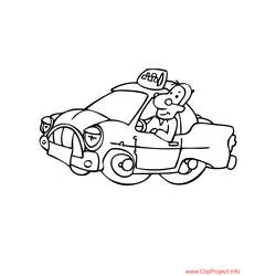 Coloring page: Taxi (Transportation) #137202 - Free Printable Coloring Pages