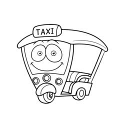 Coloring page: Taxi (Transportation) #137213 - Free Printable Coloring Pages