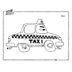 Coloring page: Taxi (Transportation) #137214 - Free Printable Coloring Pages
