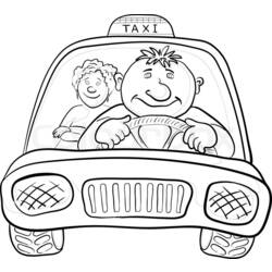 Coloring page: Taxi (Transportation) #137225 - Free Printable Coloring Pages