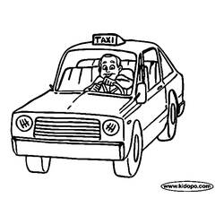 Coloring page: Taxi (Transportation) #137230 - Free Printable Coloring Pages