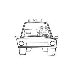 Coloring page: Taxi (Transportation) #137252 - Free Printable Coloring Pages