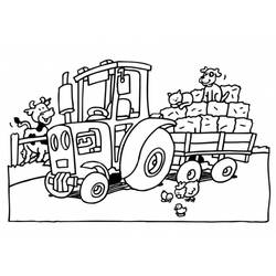 Coloring page: Tractor (Transportation) #141952 - Free Printable Coloring Pages