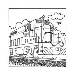 Coloring page: Train / Locomotive (Transportation) #135043 - Free Printable Coloring Pages