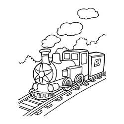 Coloring page: Train / Locomotive (Transportation) #135047 - Free Printable Coloring Pages