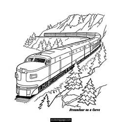 Coloring page: Train / Locomotive (Transportation) #135052 - Free Printable Coloring Pages