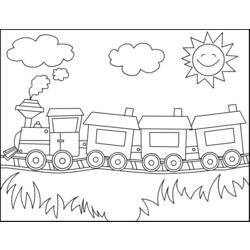 Coloring page: Train / Locomotive (Transportation) #135056 - Free Printable Coloring Pages