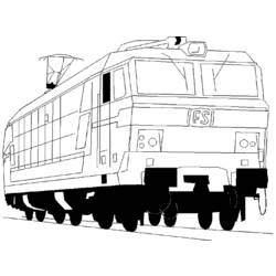 Coloring page: Train / Locomotive (Transportation) #135096 - Free Printable Coloring Pages
