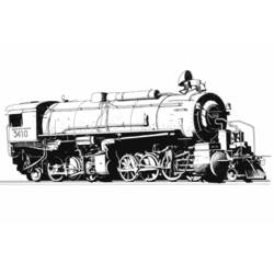 Coloring page: Train / Locomotive (Transportation) #135146 - Free Printable Coloring Pages