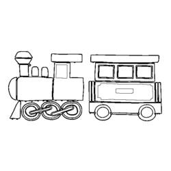 Coloring page: Train / Locomotive (Transportation) #135221 - Free Printable Coloring Pages