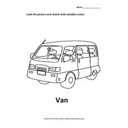Coloring page: Van (Transportation) #145153 - Free Printable Coloring Pages