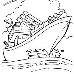 Coloring page: Warship (Transportation) #138454 - Free Printable Coloring Pages
