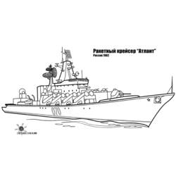 Coloring page: Warship (Transportation) #138488 - Free Printable Coloring Pages