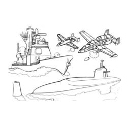 Coloring page: Warship (Transportation) #138494 - Free Printable Coloring Pages
