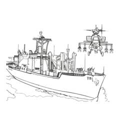 Coloring page: Warship (Transportation) #138516 - Free Printable Coloring Pages
