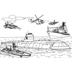 Coloring page: Warship (Transportation) #138625 - Free Printable Coloring Pages