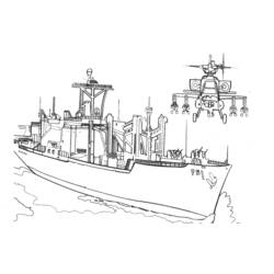 Coloring page: Warship (Transportation) #138652 - Free Printable Coloring Pages
