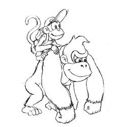 Coloring page: Donkey Kong (Video Games) #112158 - Free Printable Coloring Pages