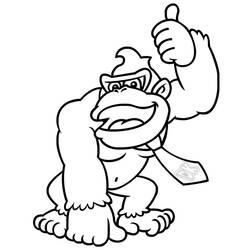 Coloring page: Donkey Kong (Video Games) #112160 - Free Printable Coloring Pages