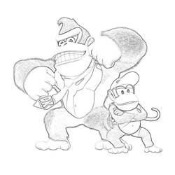 Coloring page: Donkey Kong (Video Games) #112169 - Free Printable Coloring Pages