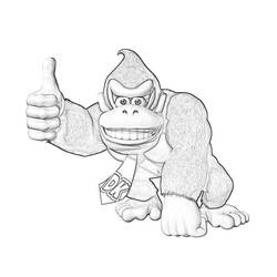 Coloring page: Donkey Kong (Video Games) #112190 - Free Printable Coloring Pages