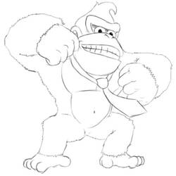 Coloring page: Donkey Kong (Video Games) #112203 - Free Printable Coloring Pages