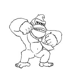 Coloring page: Donkey Kong (Video Games) #112223 - Free Printable Coloring Pages
