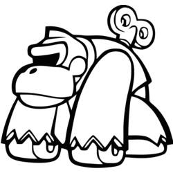 Coloring page: Donkey Kong (Video Games) #112258 - Free Printable Coloring Pages