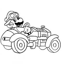 Coloring page: Mario Kart (Video Games) #154424 - Free Printable Coloring Pages