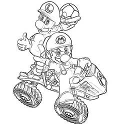 Coloring page: Mario Kart (Video Games) #154431 - Free Printable Coloring Pages