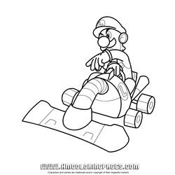 Coloring page: Mario Kart (Video Games) #154475 - Free Printable Coloring Pages