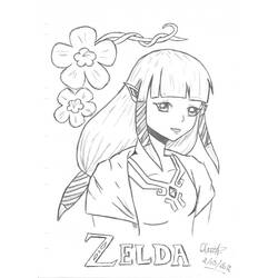 Coloring page: Zelda (Video Games) #113243 - Free Printable Coloring Pages