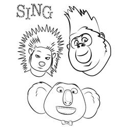 Sing - Kostenlose Ausmalbilder zum Ausdrucken