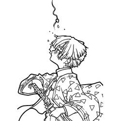 Zenitsu (Anime und Manga) Ausmalbild #214112 zum Ausdrucken und Ausmalen