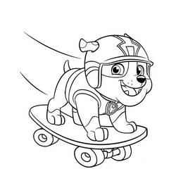 Rubble PAW Patrol - Kostenlose Ausmalbilder zum Ausdrucken