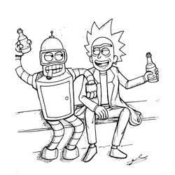 Rick und Morty - Kostenlose Ausmalbilder zum Ausdrucken