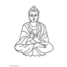 Hinduistische Mythologie: Buddha - Kostenlose Ausmalbilder zum Ausdrucken
