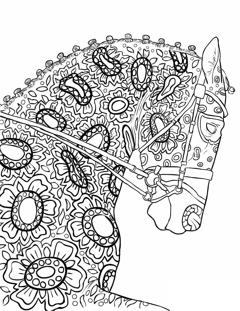 Coloring page: Adult Horse (Adult Coloring) #200361 - Free Printable Coloring Pages