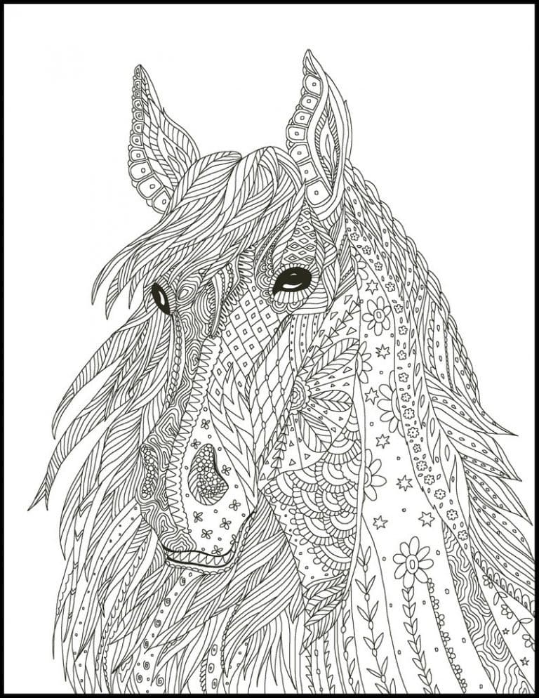 Coloring page: Adult Horse (Adult Coloring) #200365 - Free Printable Coloring Pages