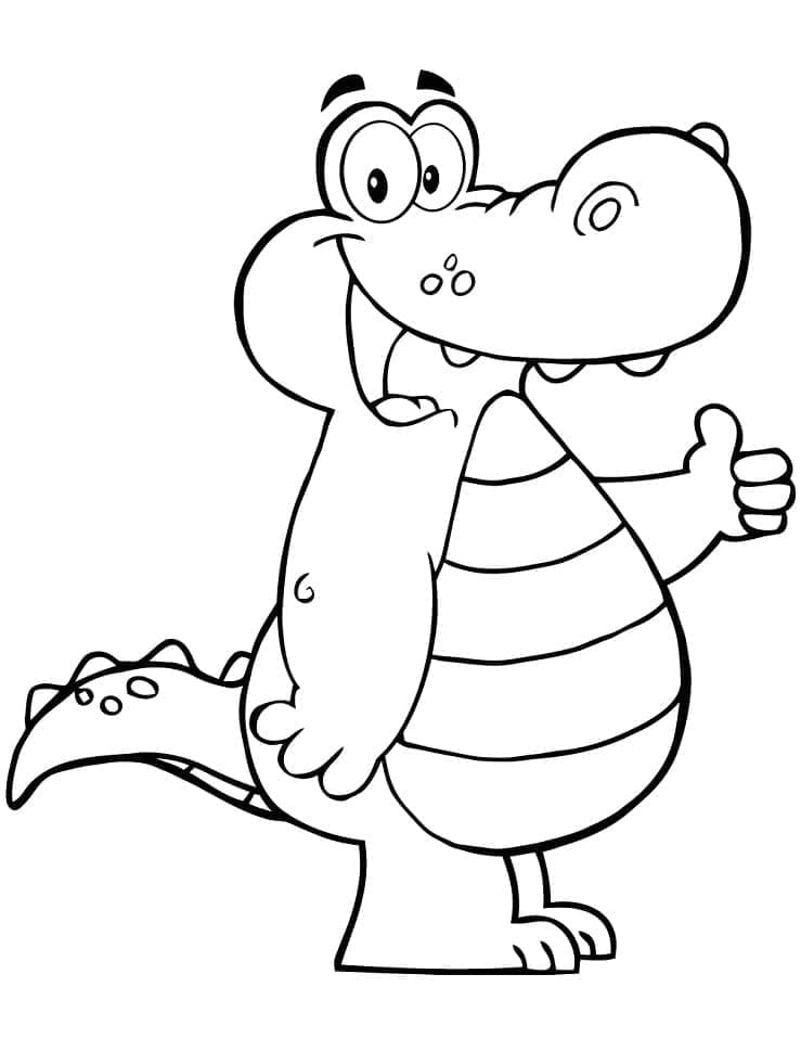 Free printable Alligator coloring page #210224 from Animals collection