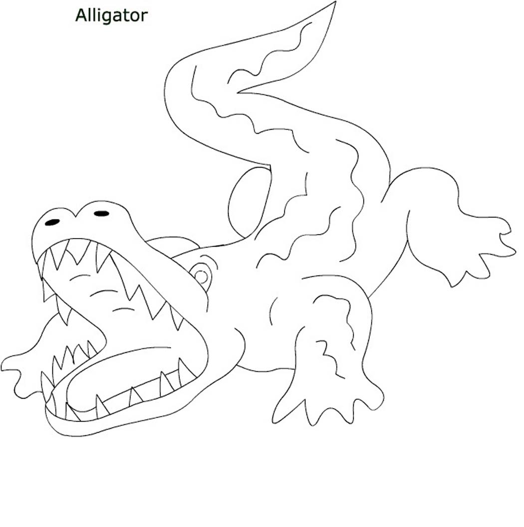 Coloring page: Alligator (Animals) #393 - Free Printable Coloring Pages