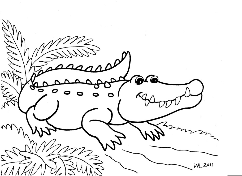 Coloring page: Alligator (Animals) #396 - Free Printable Coloring Pages